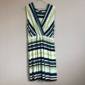 Merona Sleeveless Striped V- Neck Dress